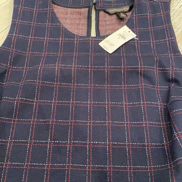 Banana republic MIX /MIXTE TOP NAVY BLUE RED AND WHITE BLOCK Design si… - Picture 4 of 7